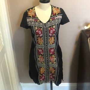 Johnny Was JWLA Embroidered Linen Dress